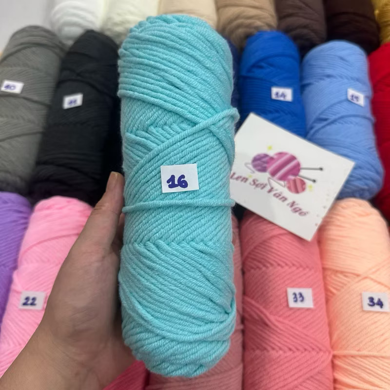 Len cotton love (len ống nội địa 3mm) (cuộn 100gr) (26292)