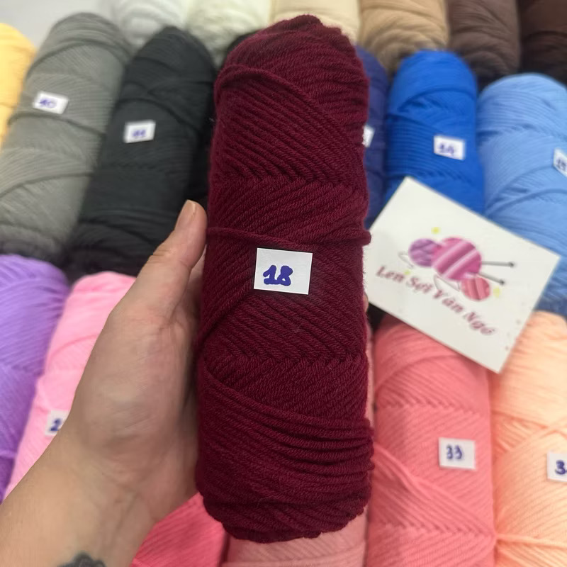 Len cotton love (len ống nội địa 3mm) (cuộn 100gr) (26292)