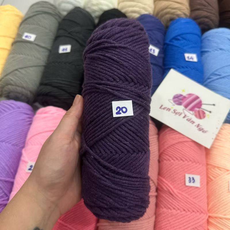 Len cotton love (len ống nội địa 3mm) (cuộn 100gr) (26292)