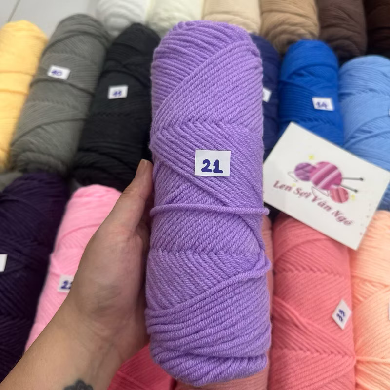 Len cotton love (len ống nội địa 3mm) (cuộn 100gr) (26292)