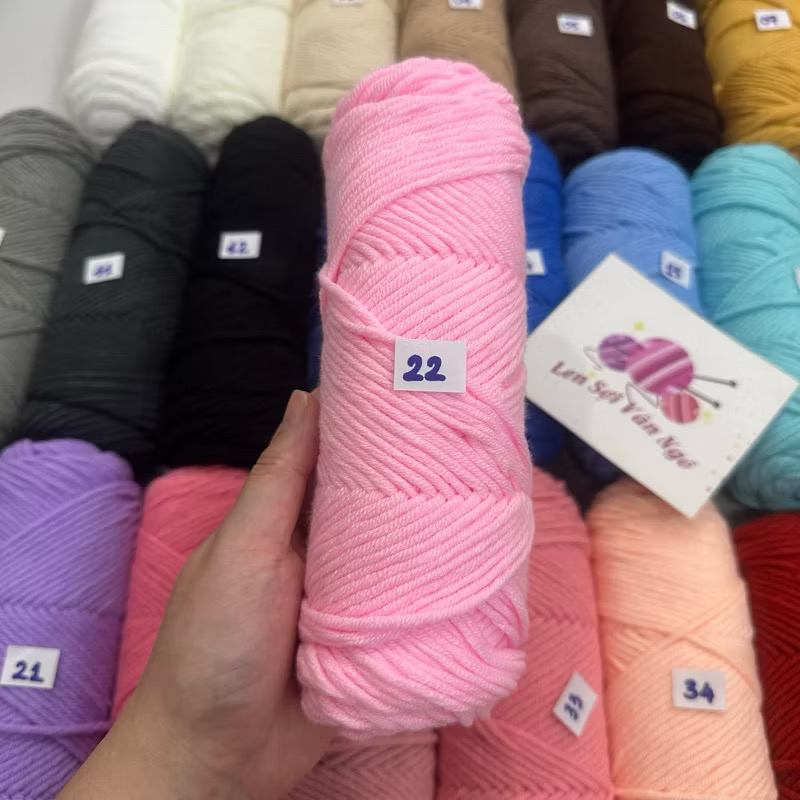 Len cotton love (len ống nội địa 3mm) (cuộn 100gr) (26292)