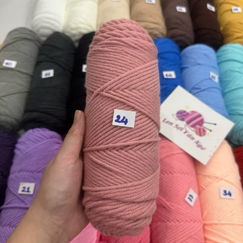 Len cotton love (len ống nội địa 3mm) (cuộn 100gr) (26292)