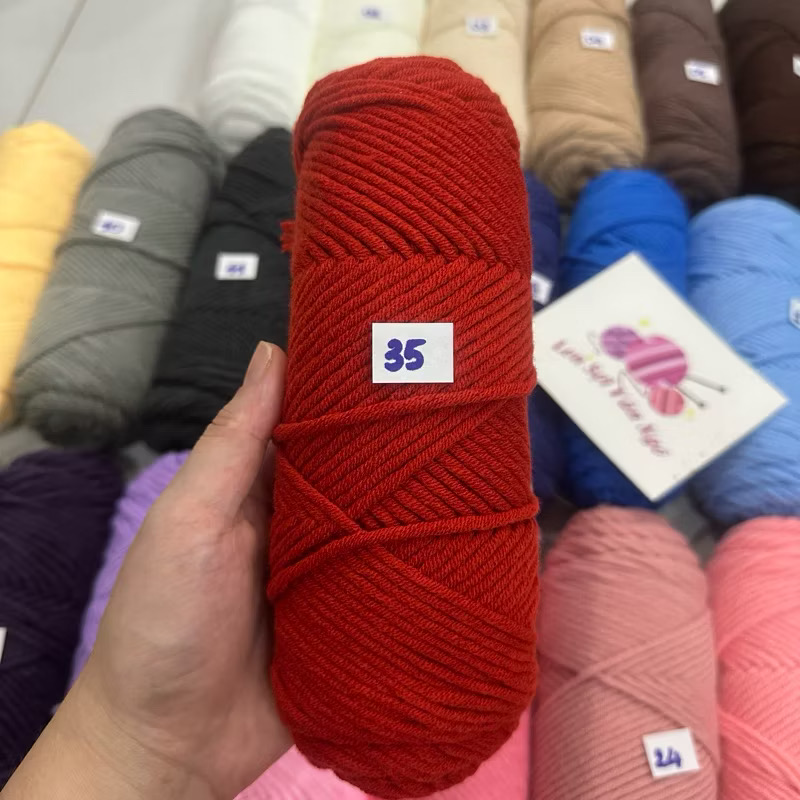 Len cotton love (len ống nội địa 3mm) (cuộn 100gr) (26292)