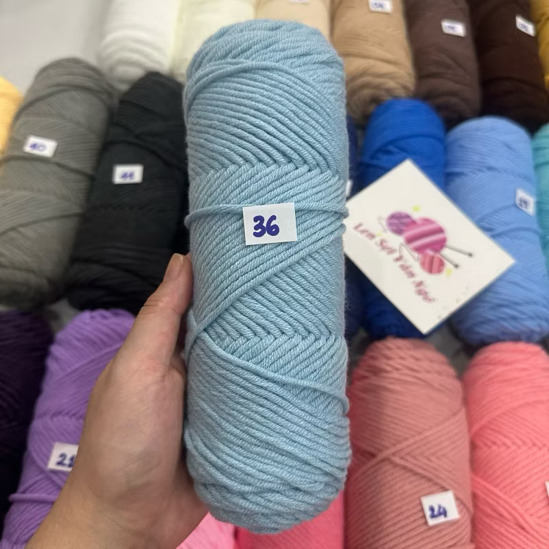 Len cotton love (len ống nội địa 3mm) (cuộn 100gr) (26292)