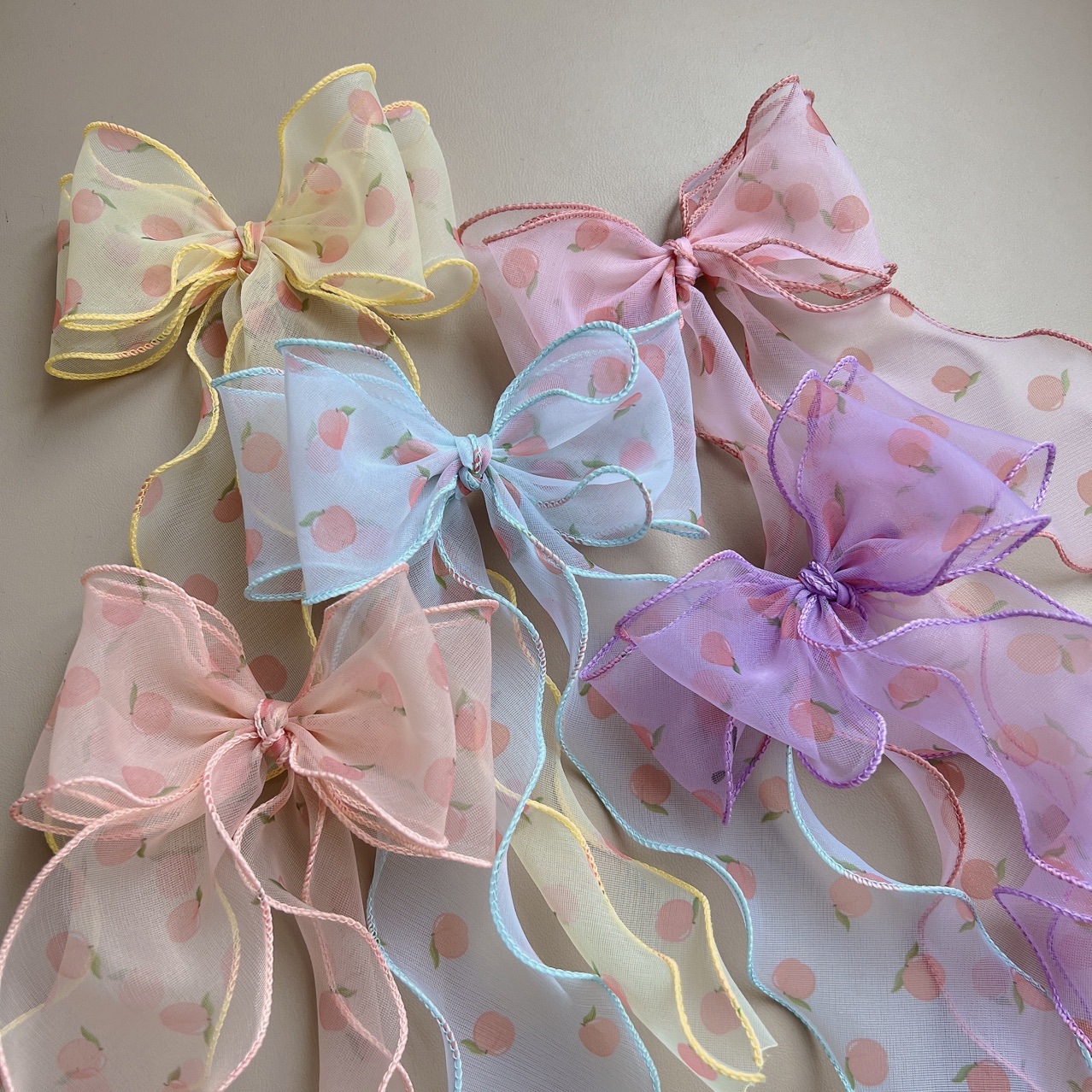 2.2m Ruy băng voan chấm bi gợn sóng (bản 5cm) (26119)