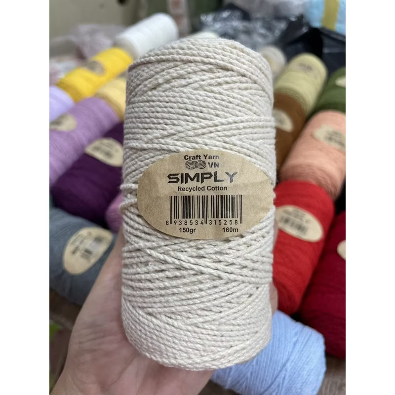 Sợi SIMPLY móc túi/mũ hè (cuộn 150gr) (26260)