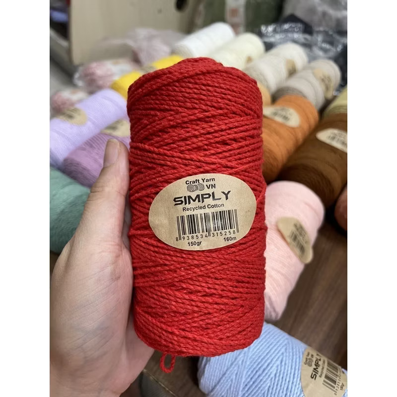Sợi SIMPLY móc túi/mũ hè (cuộn 150gr) (26260)