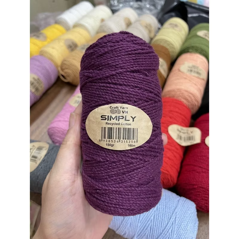 Sợi SIMPLY móc túi/mũ hè (cuộn 150gr) (26260)