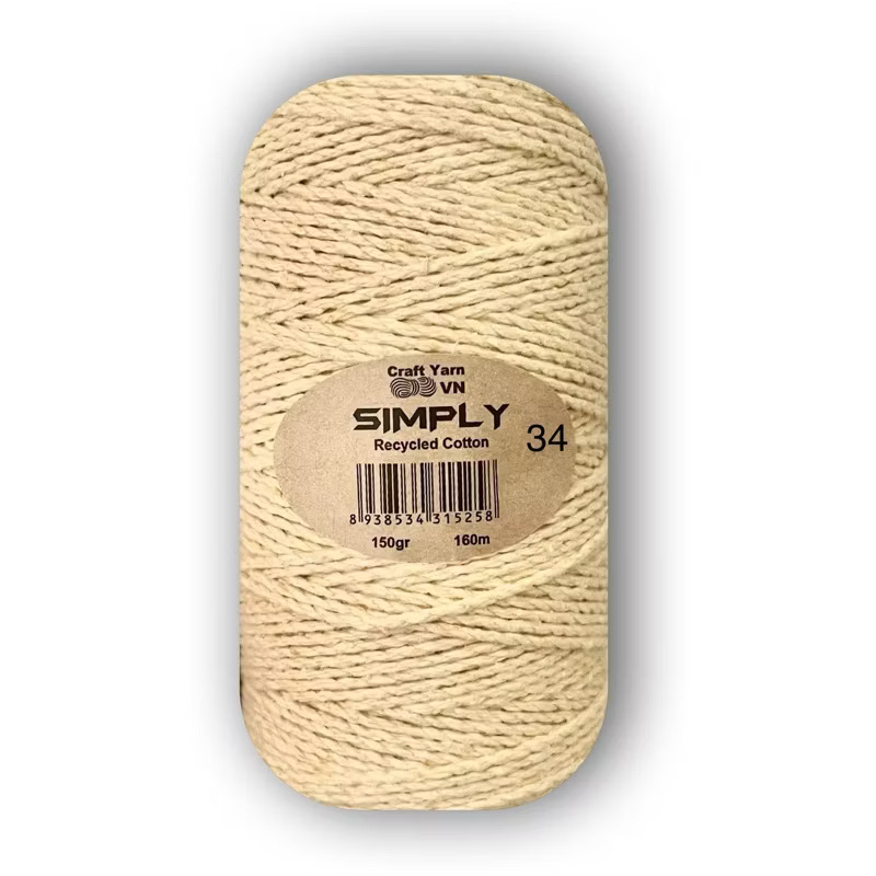 Sợi SIMPLY móc túi/mũ hè (cuộn 150gr) (26260)