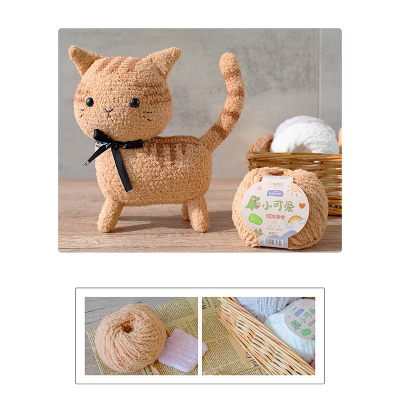 Len bông xù Xiaoke sợi 3mm (cuộn 50gr) (26296)