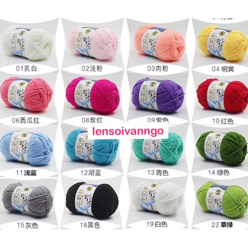 Len Milk Cotton 50gr (mác bò) (26276)