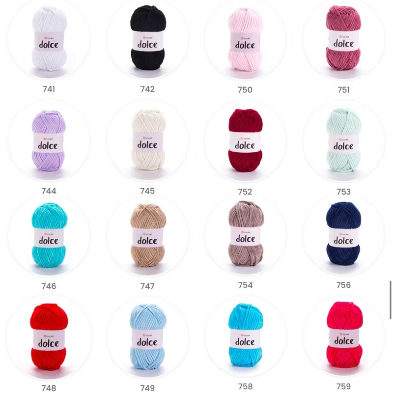 Len nhung YarnArt DOLCE siêu mềm mượt đan/móc thú bông, chăn, khăn, mũ….(cuộn 100gr) (26320)