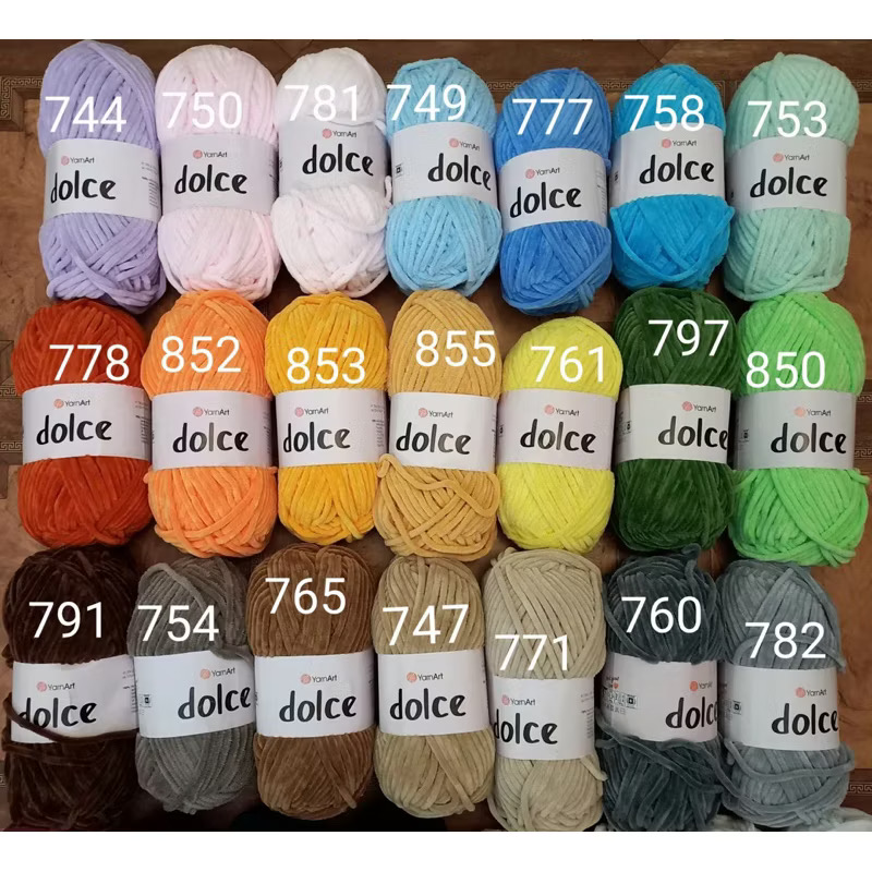 Len nhung YarnArt DOLCE siêu mềm mượt đan/móc thú bông, chăn, khăn, mũ….(cuộn 100gr) (26320)