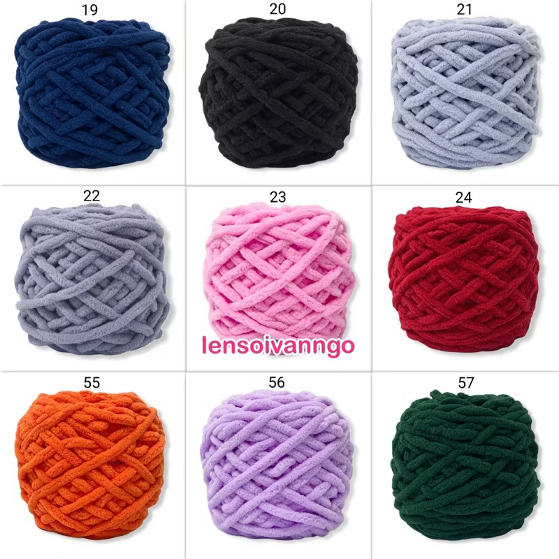 Len Nhung đũa (len bông sữa) (cuộn 90gr) (26306)