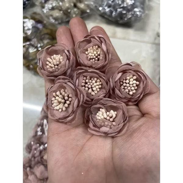 Combo 2 cái Hoa vải voan trang trí (26112)