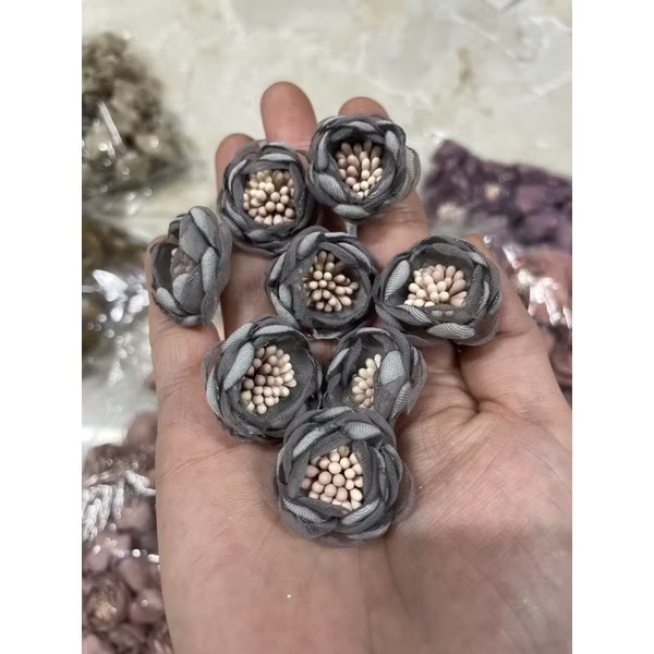 Combo 2 cái Hoa vải voan trang trí (26112)