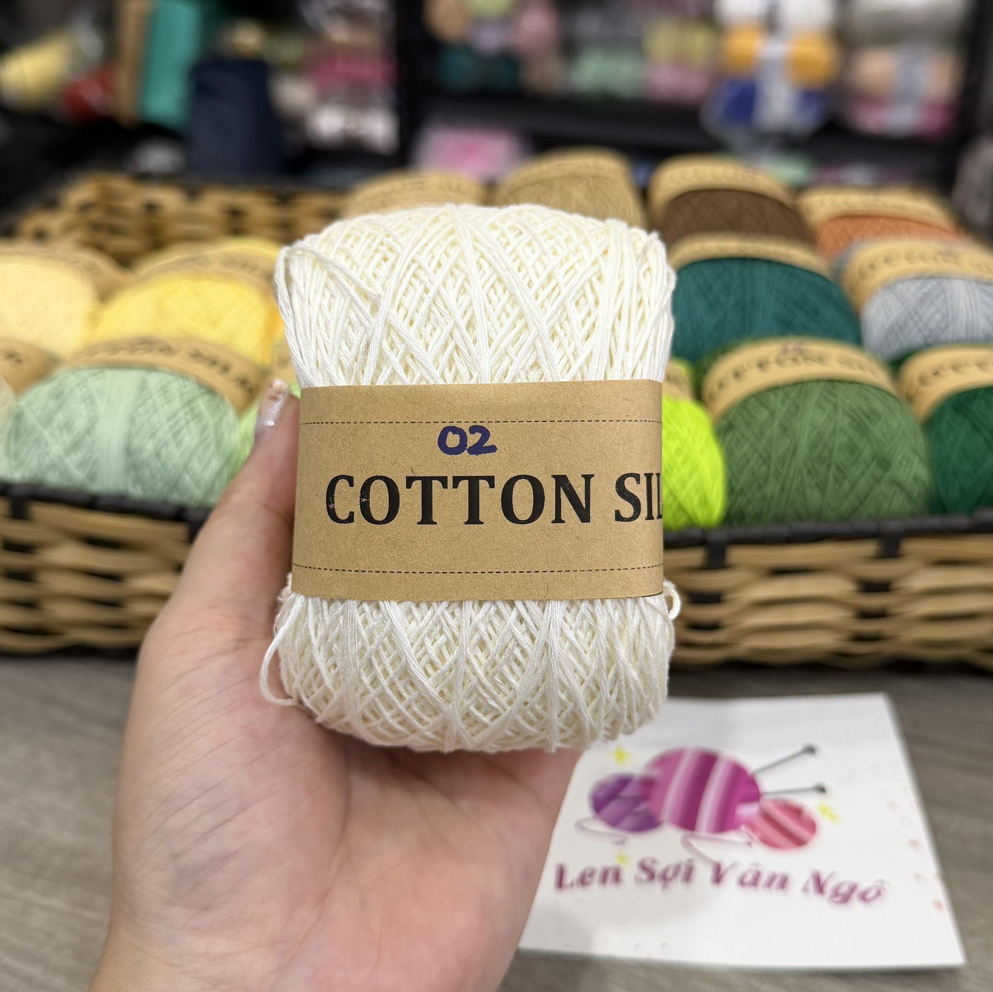 Sợi Cotton Silk 0.8mm móc váy, áo hè (26337)