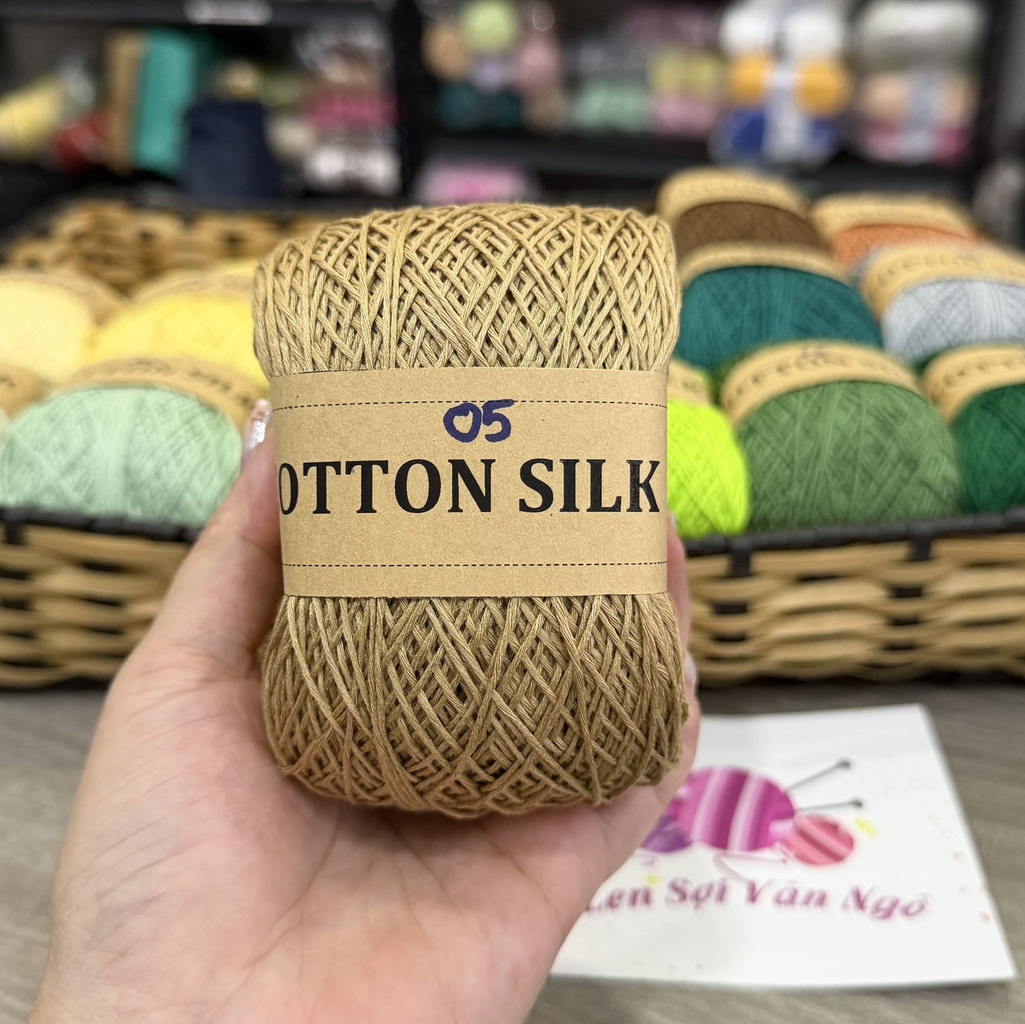 Sợi Cotton Silk 0.8mm móc váy, áo hè (26337)