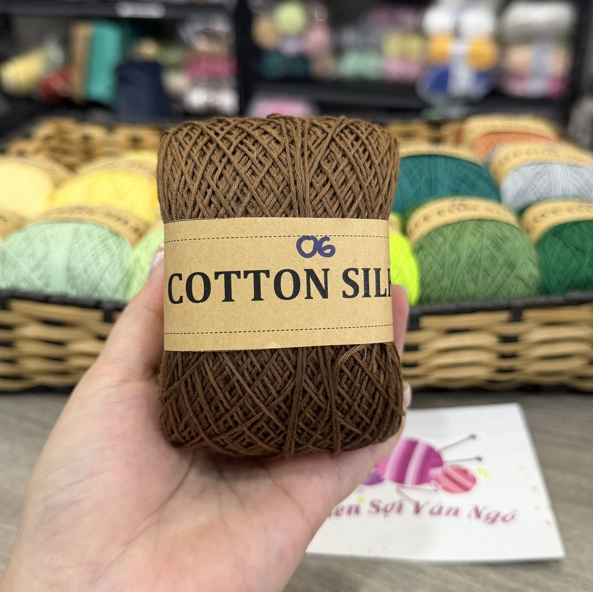 Sợi Cotton Silk 0.8mm móc váy, áo hè (26337)