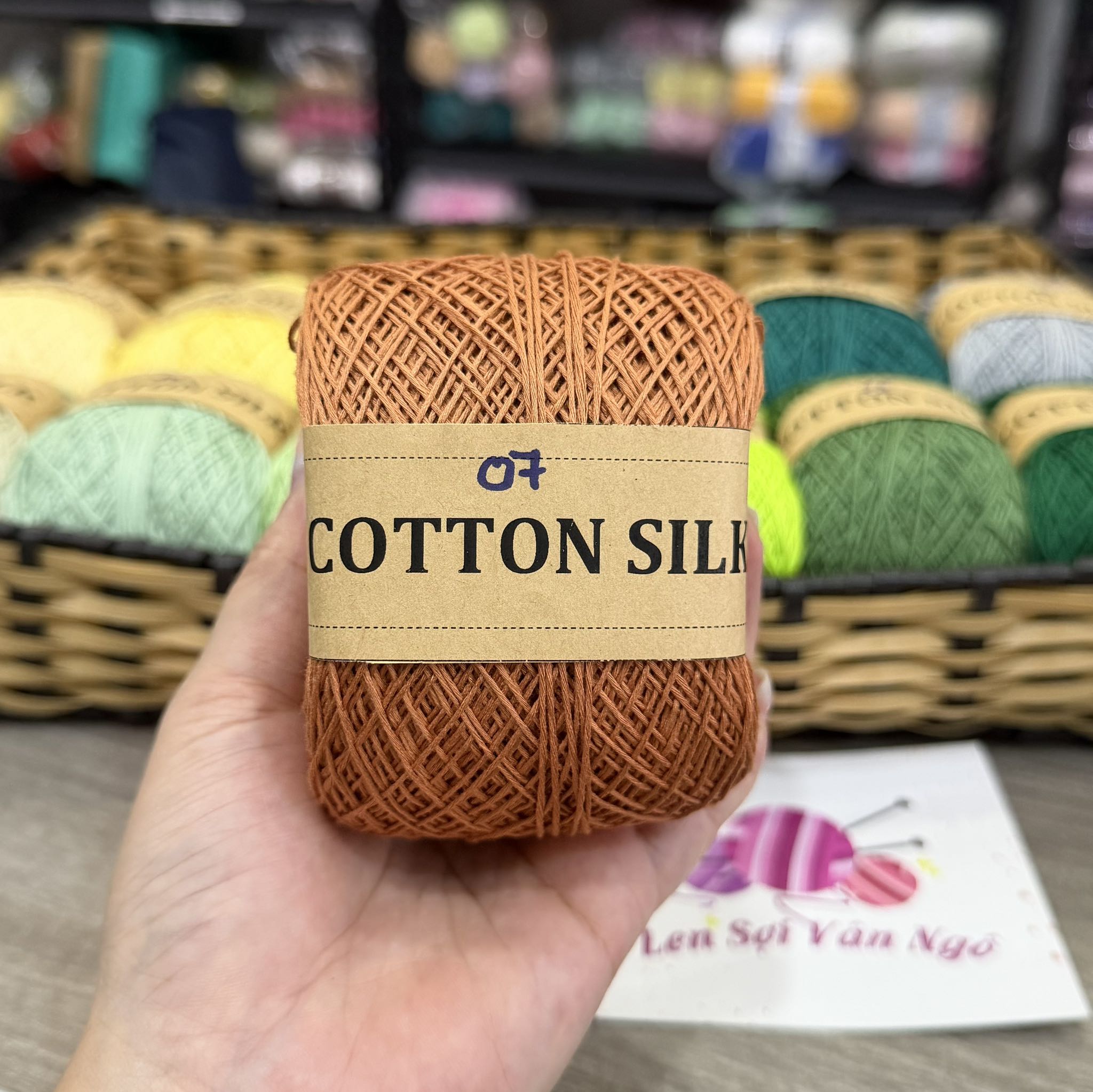Sợi Cotton Silk 0.8mm móc váy, áo hè (26337)