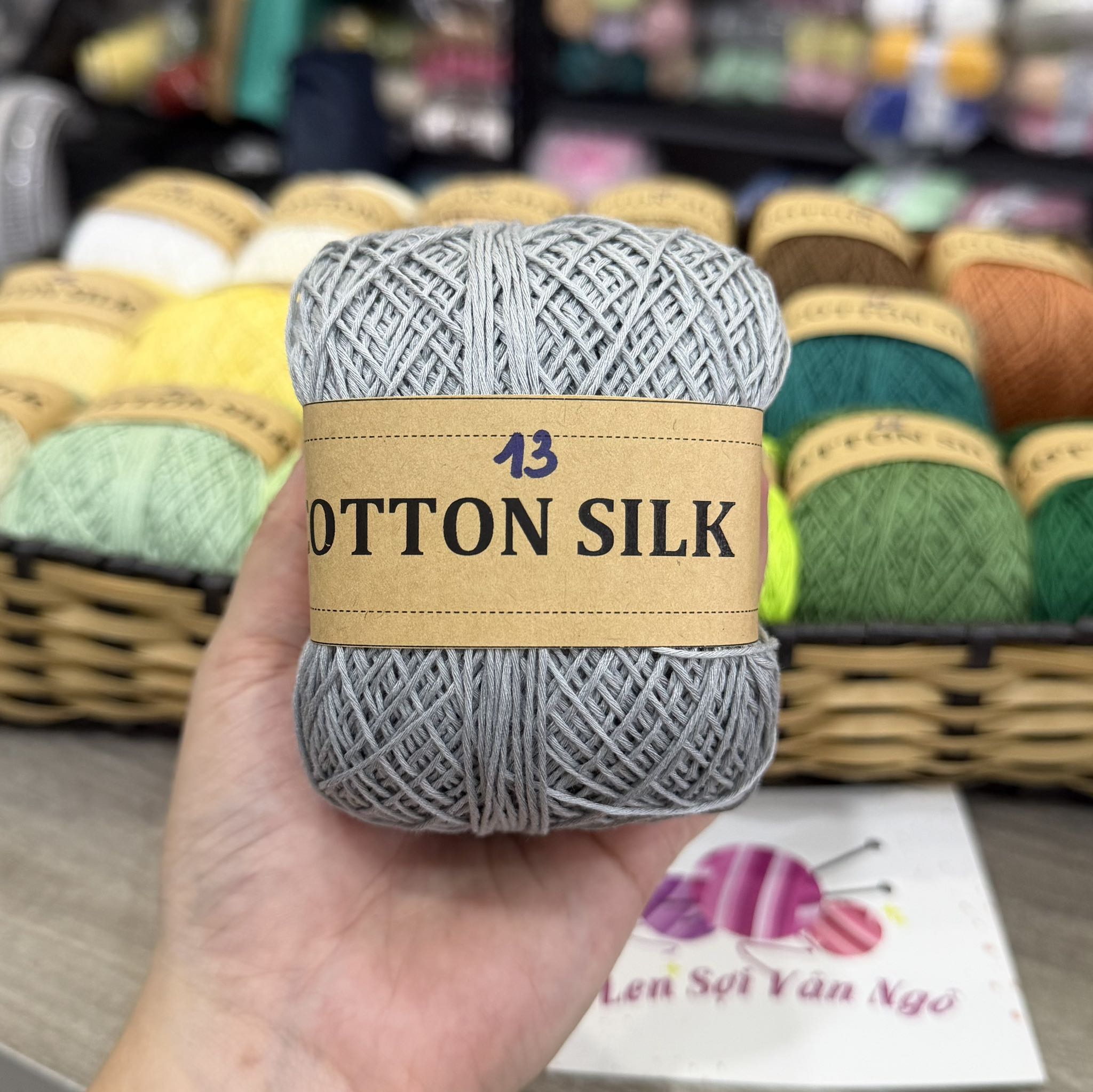 Sợi Cotton Silk 0.8mm móc váy, áo hè (26337)