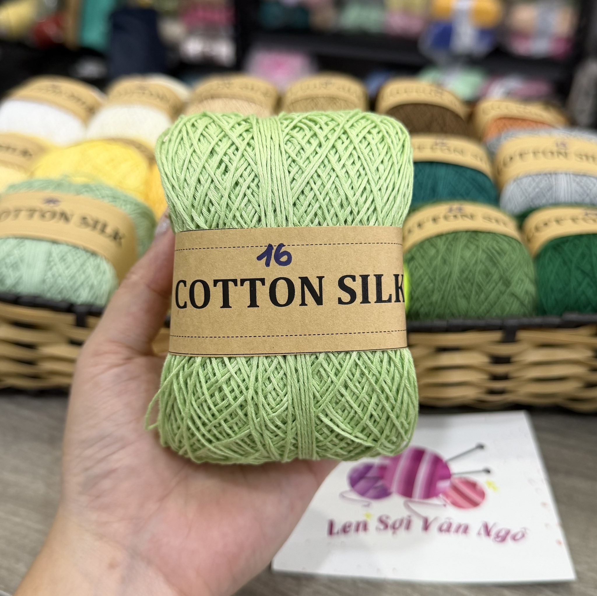Sợi Cotton Silk 0.8mm móc váy, áo hè (26337)