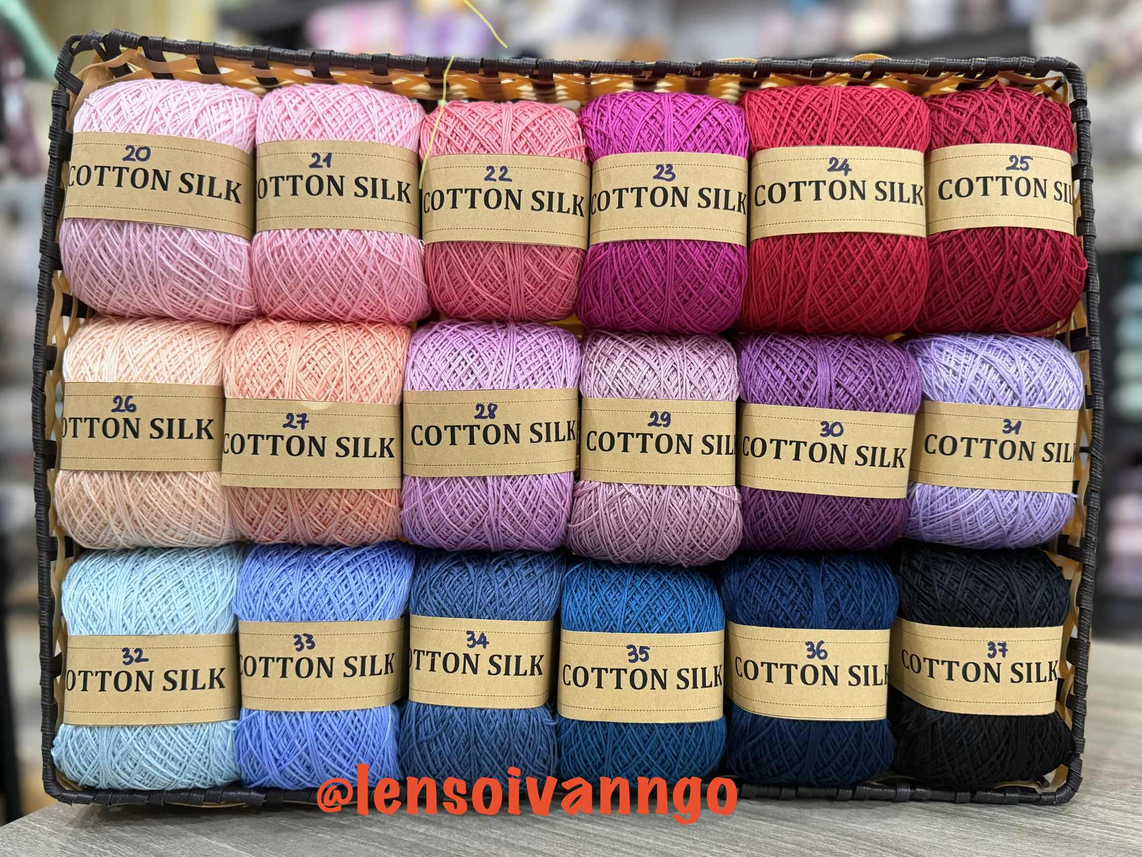 Sợi Cotton Silk 0.8mm móc váy, áo hè (26337)