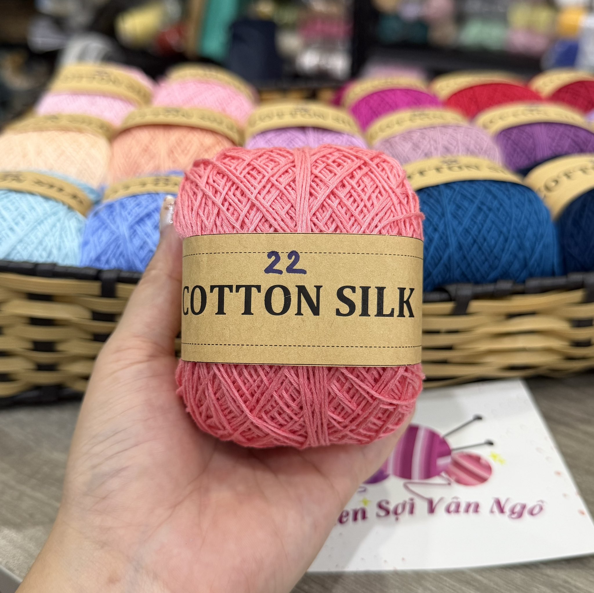 Sợi Cotton Silk 0.8mm móc váy, áo hè (26337)