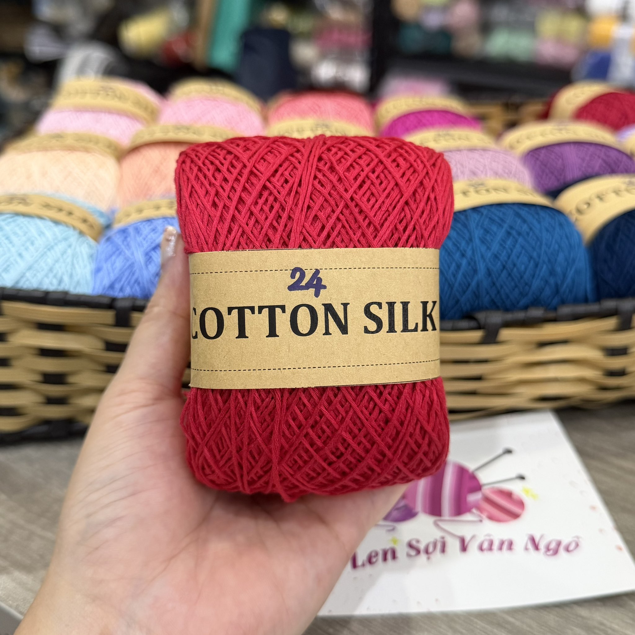 Sợi Cotton Silk 0.8mm móc váy, áo hè (26337)