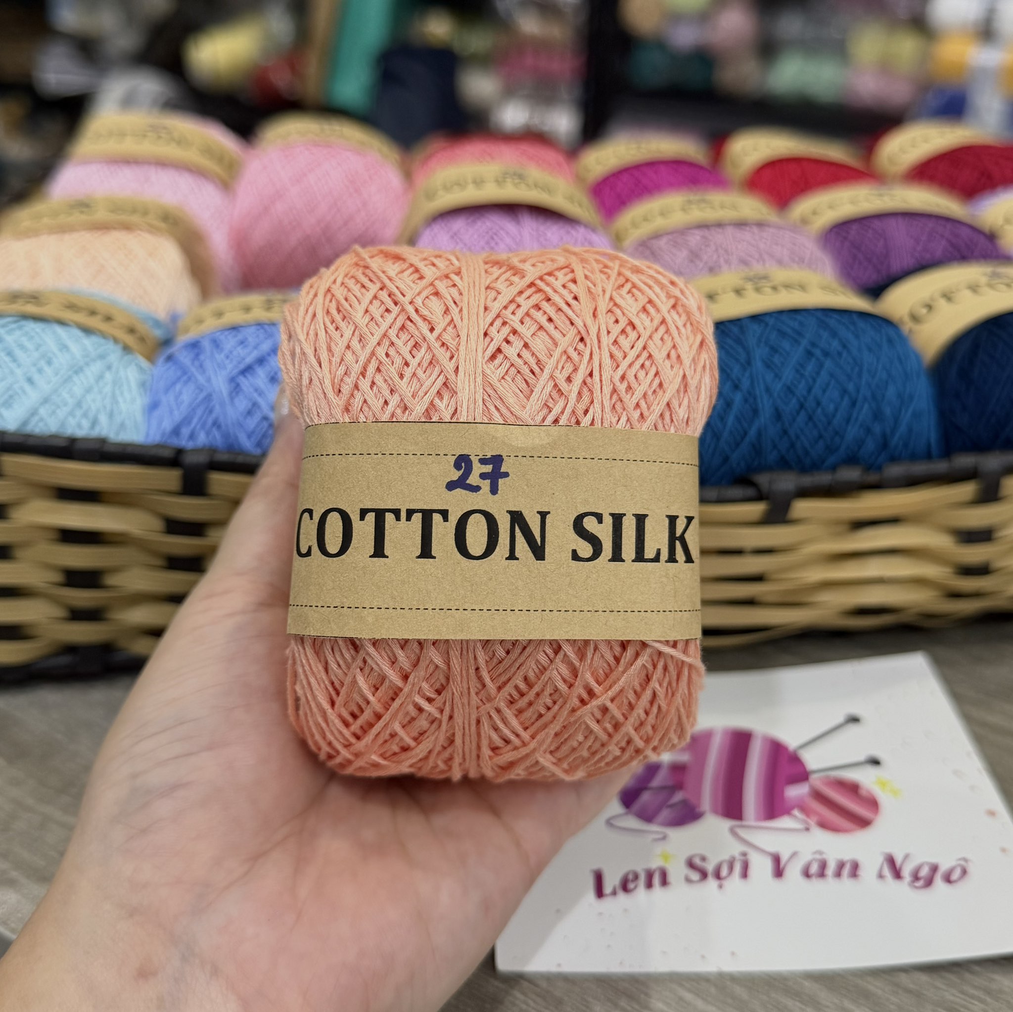 Sợi Cotton Silk 0.8mm móc váy, áo hè (26337)