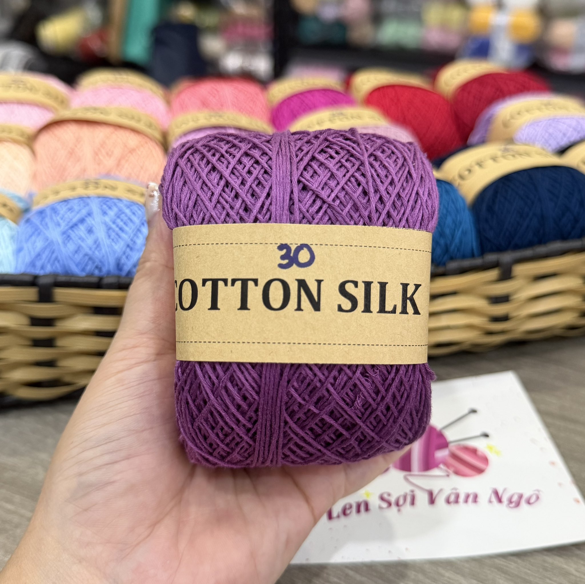 Sợi Cotton Silk 0.8mm móc váy, áo hè (26337)