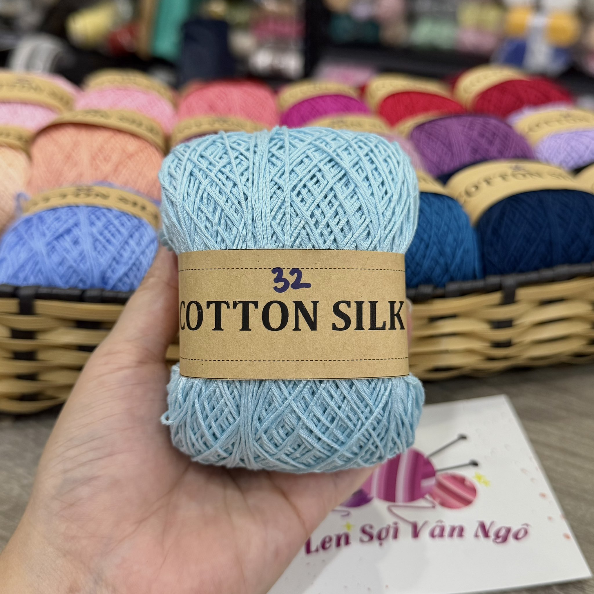 Sợi Cotton Silk 0.8mm móc váy, áo hè (26337)
