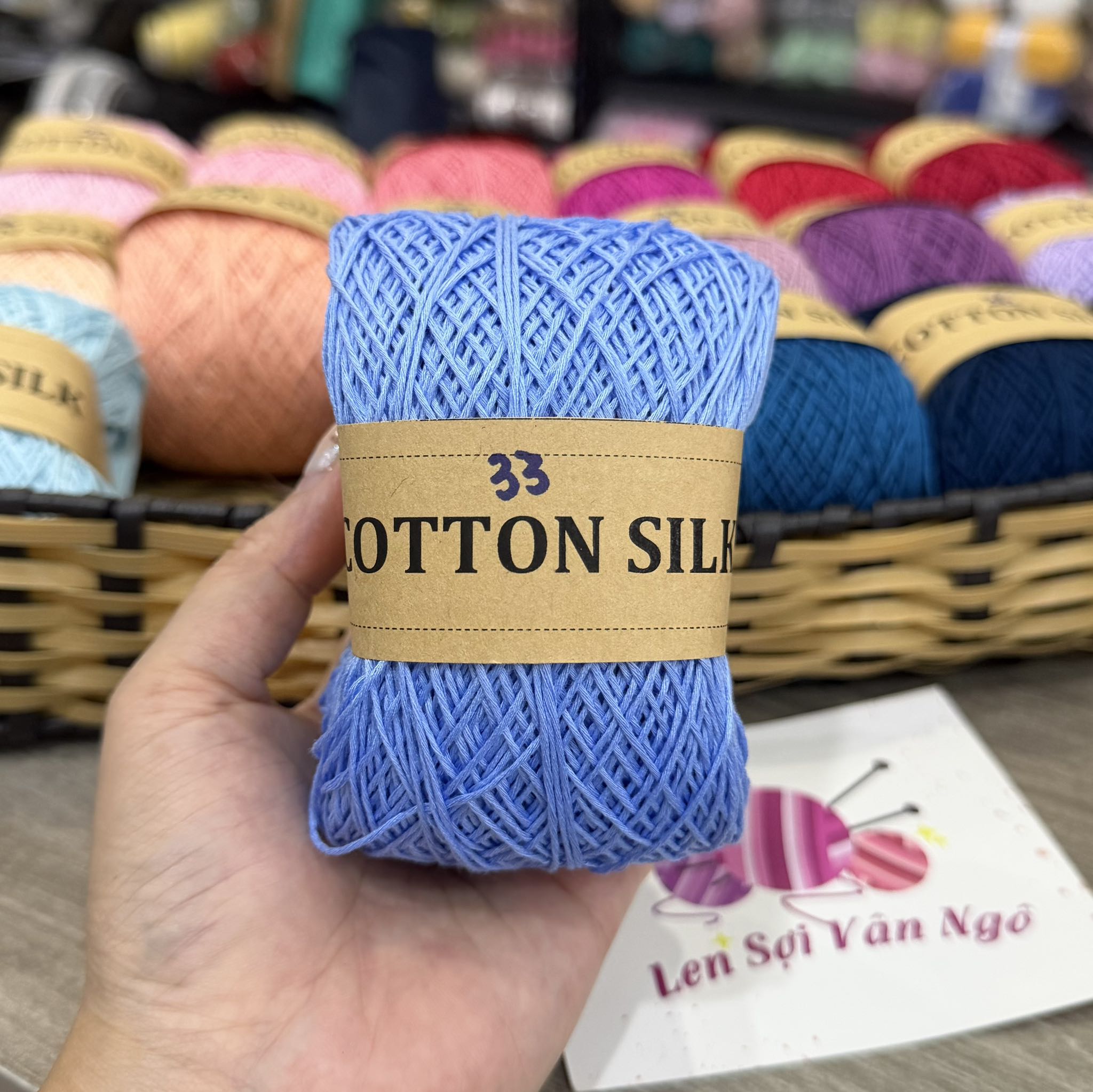 Sợi Cotton Silk 0.8mm móc váy, áo hè (26337)