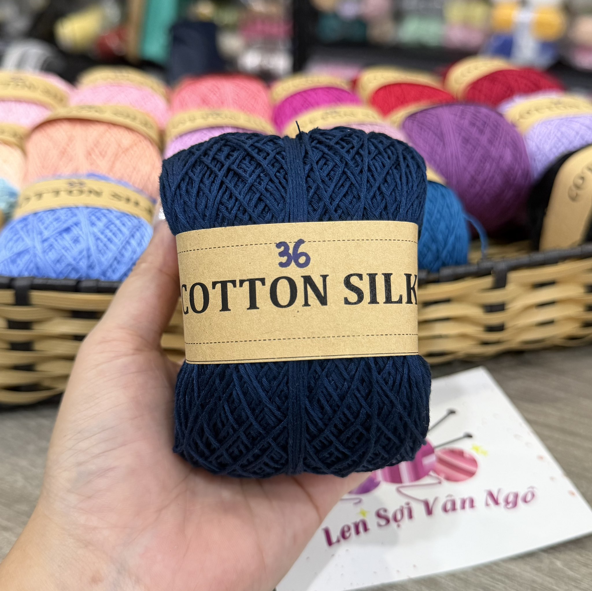 Sợi Cotton Silk 0.8mm móc váy, áo hè (26337)