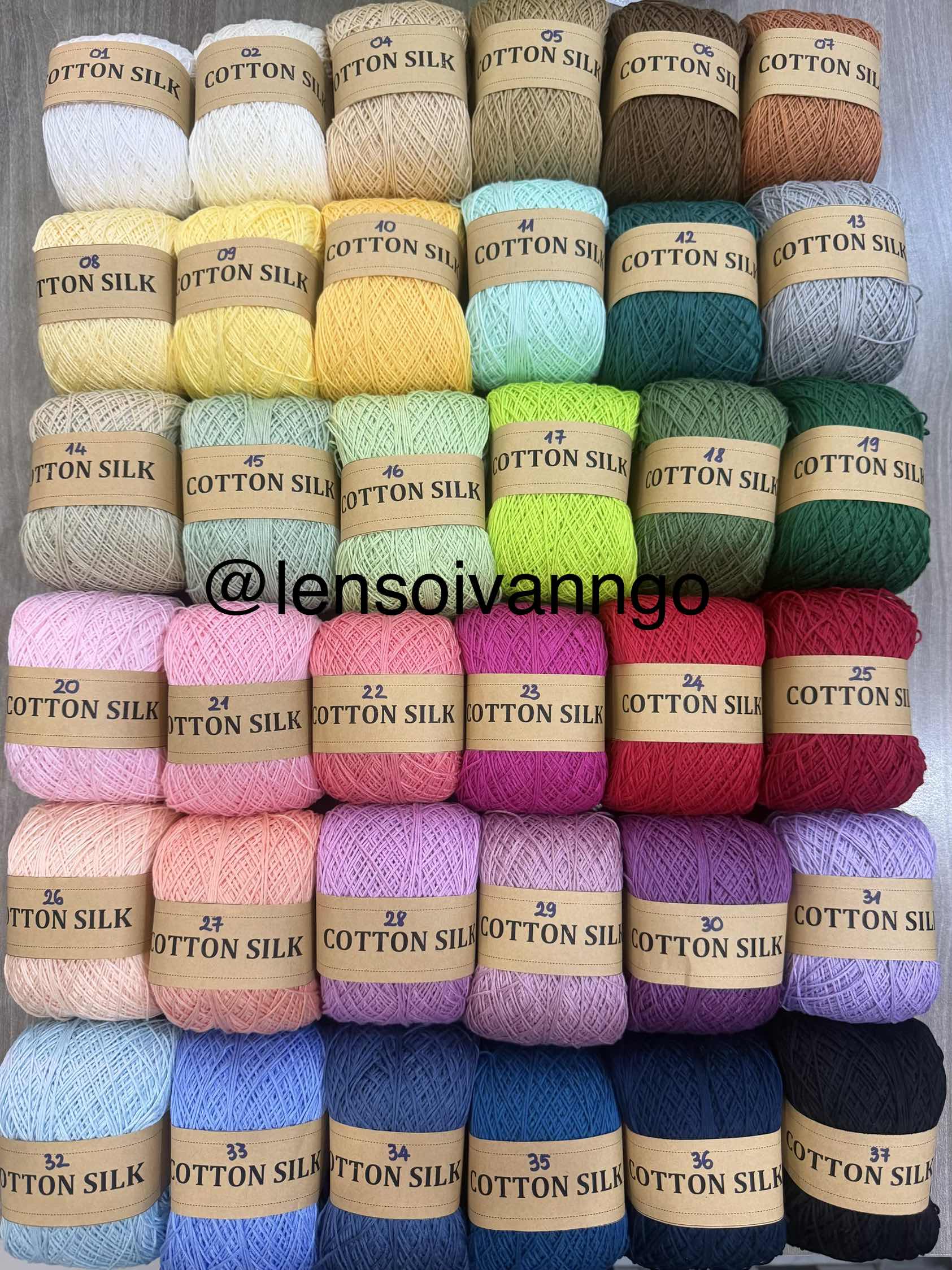 Sợi Cotton Silk 0.8mm móc váy, áo hè (26337)
