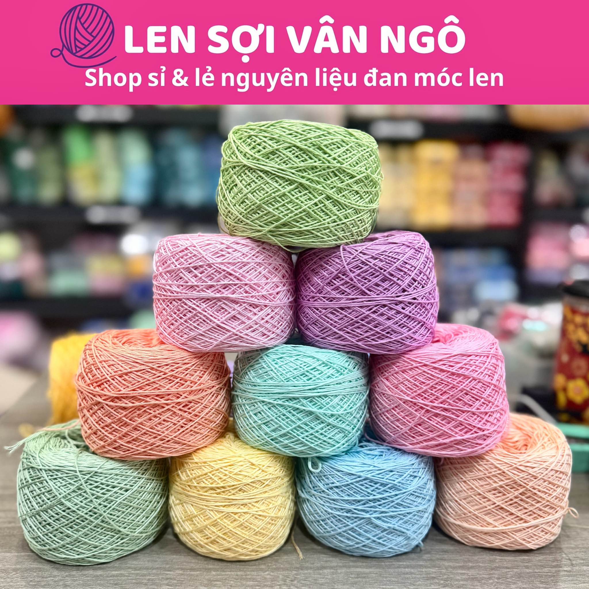Sợi Cotton Silk 0.8mm móc váy, áo hè (26337)