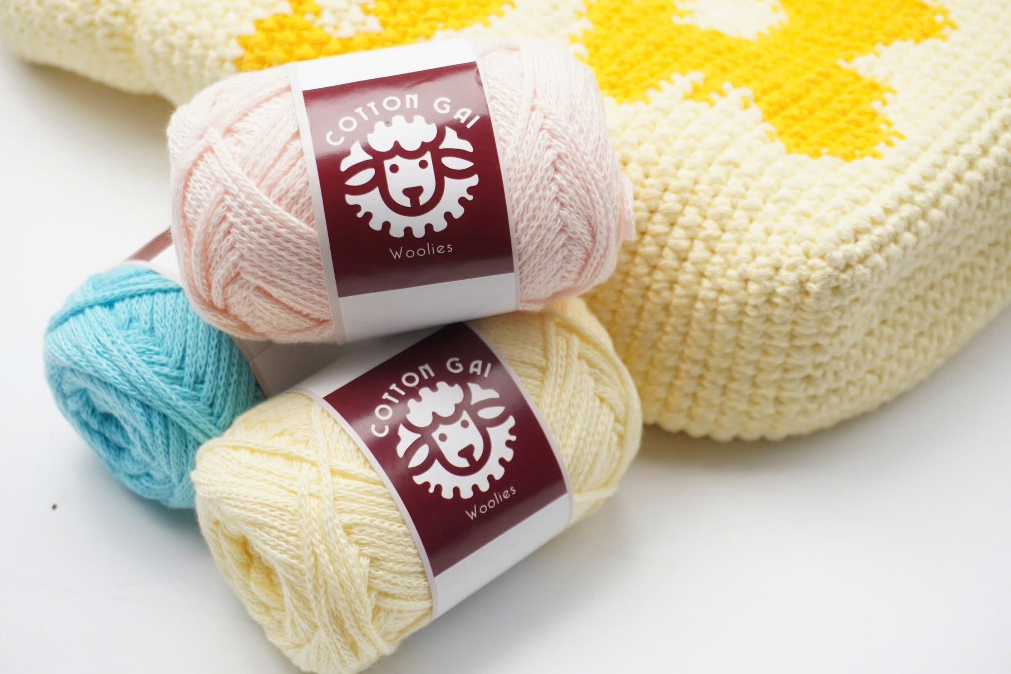 Sợi Cotton Gai WOOLIES 3mm móc túi, mũ (cuộn 100g) (26390)