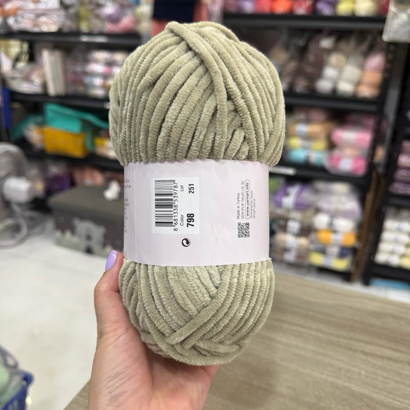 Len nhung YarnArt DOLCE siêu mềm mượt đan/móc thú bông, chăn, khăn, mũ….(cuộn 100gr) (26320)