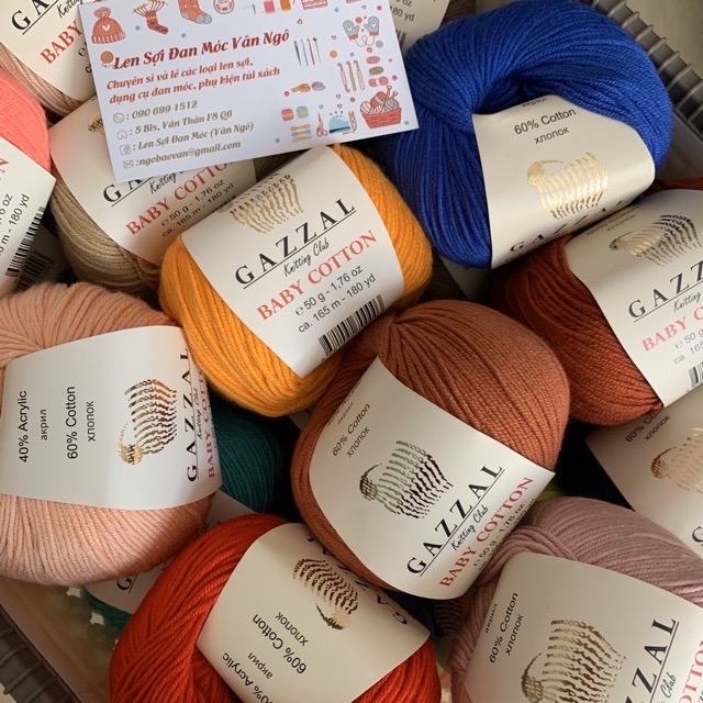 Len Gazzal Baby Cotton (cuộn 50gr) (26310)