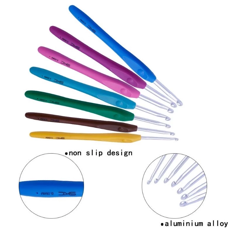 Bộ 6 kim móc len SKC kèm ví đựng kim móc (26003)