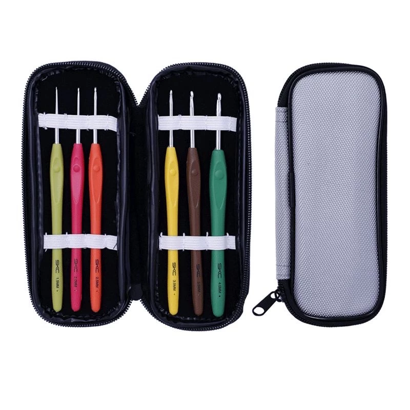 Bộ 6 kim móc len SKC kèm ví đựng kim móc (26003)