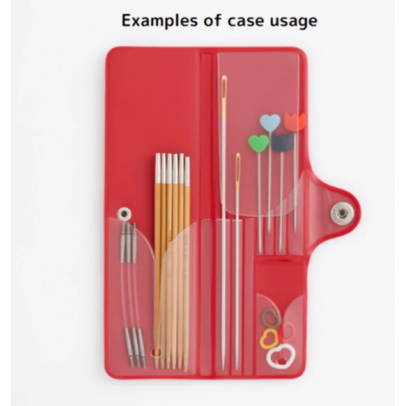 Set 2 kim khâu dài Tulip Amigurumi kèm ví đựng (26226)