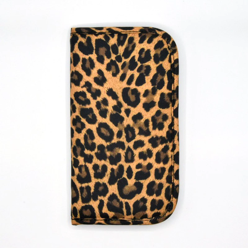 Bộ 10 kim móc Clover hoạ tiết da beo kèm ví đựng (26253)