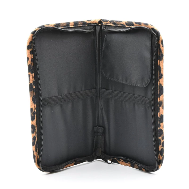 Bộ 10 kim móc Clover hoạ tiết da beo kèm ví đựng (26253)