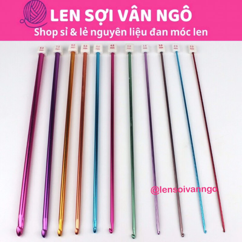 Bộ kim móc Tunisian 11 size (26002)