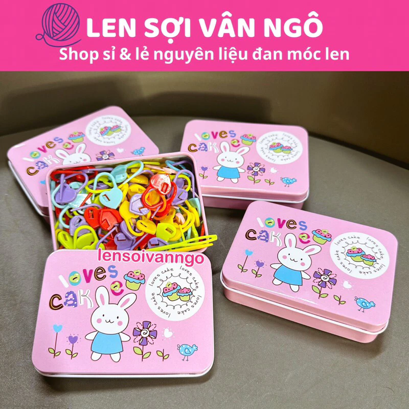 Hộp 100 cái đánh dấu kèm kim khâu (26043)