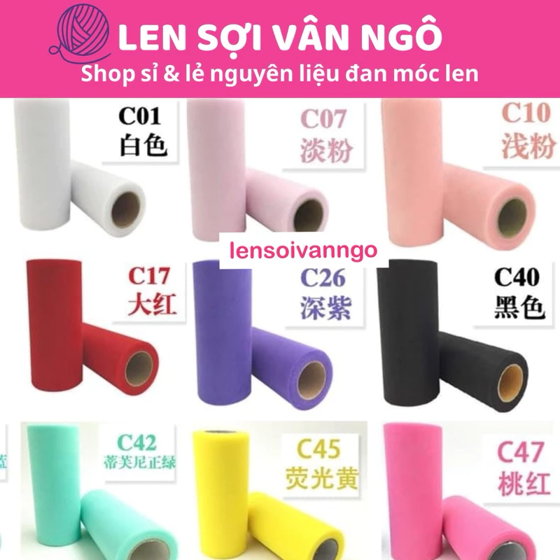 Vải voan làm váy Tu Tu (15cm x 220cm) (26096)