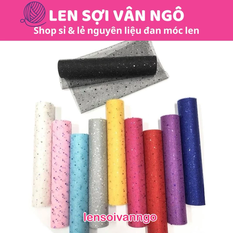 Vải voan kim tuyến làm váy Tu Tu (25cm x 45.5cm) (26097)