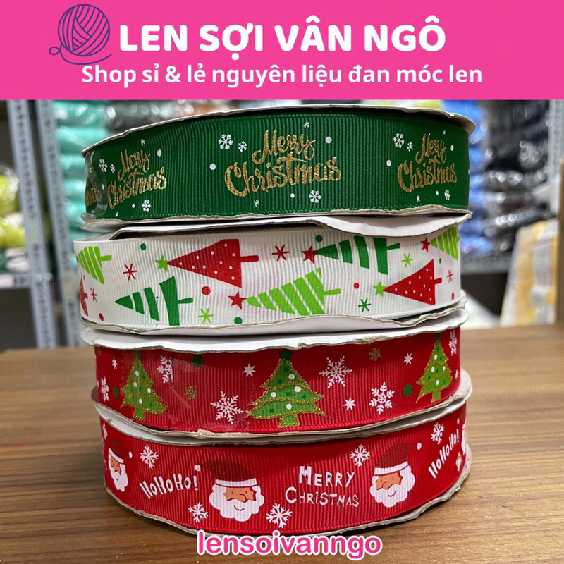2m mét Ruy băng Noel (bản 2.5cm) (26119)