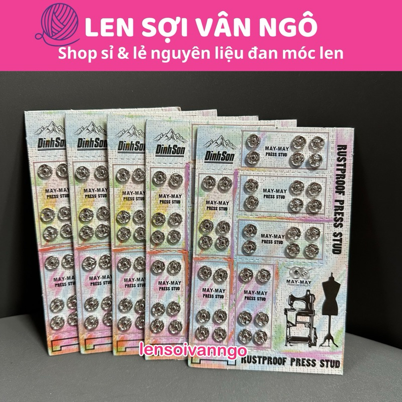 Nút bấm vỉ 8mm (vỉ 36 cái)